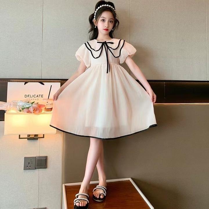 女童仙女连衣裙夏装2023新款洋气女孩中大童网红公主裙时尚裙子