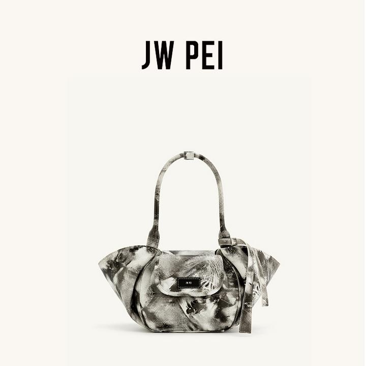 JW PEI皮革托特包Zoey新款口袋单肩包复古做旧皮革大容量5S198