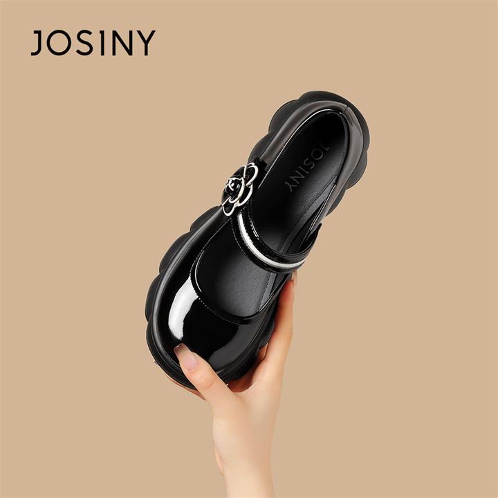 卓诗尼厚底单鞋2025春季新款浪漫玛丽珍女鞋复古网红jk黑色小皮鞋