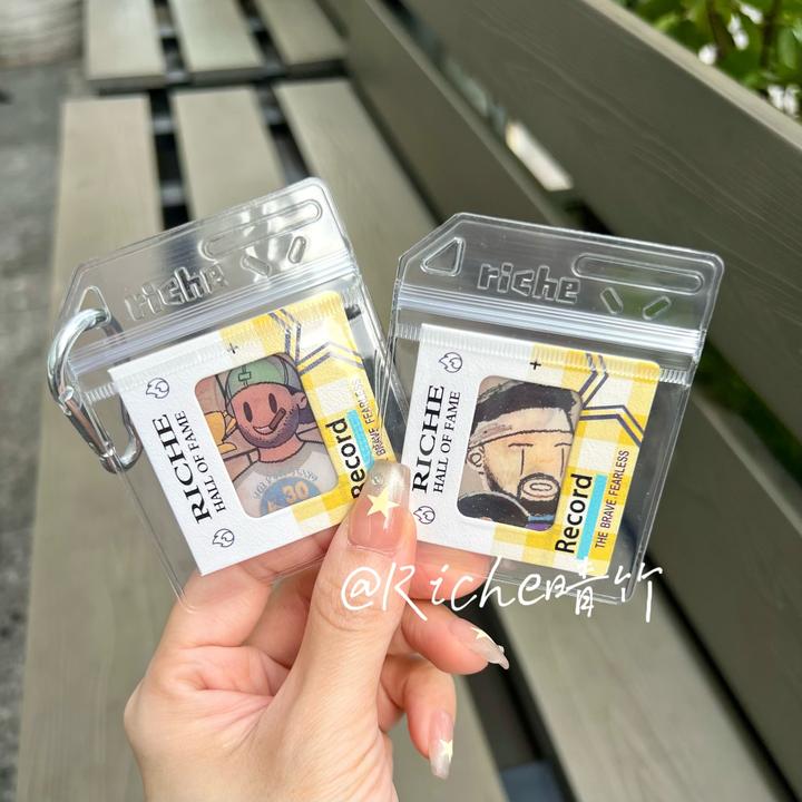 超酷库里詹姆斯欧文动态卡篮球球星像素球星卡套挂件书包礼物挂饰