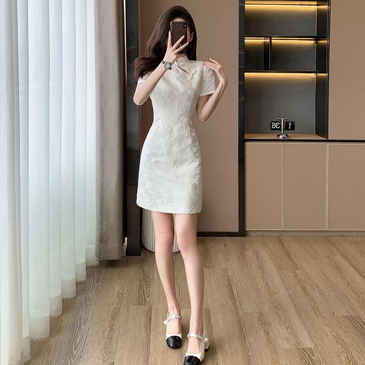 2025新款夏季气质显瘦改良旗袍新中式国风小个子连衣裙高级感裙子