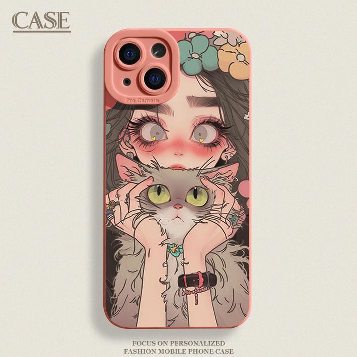 仙女猫女孩适用iPhone15ProMax手机壳14苹果13硅胶12软7p8p女11xs