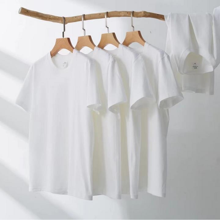 【清仓 拍一到手两件】夏季圆领轻薄款白色T恤男女同款透气宽松薄款