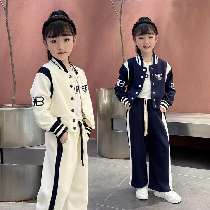 [专柜品质]女童开衫套装春秋款秋季儿童女孩运动棒球服外套两件套