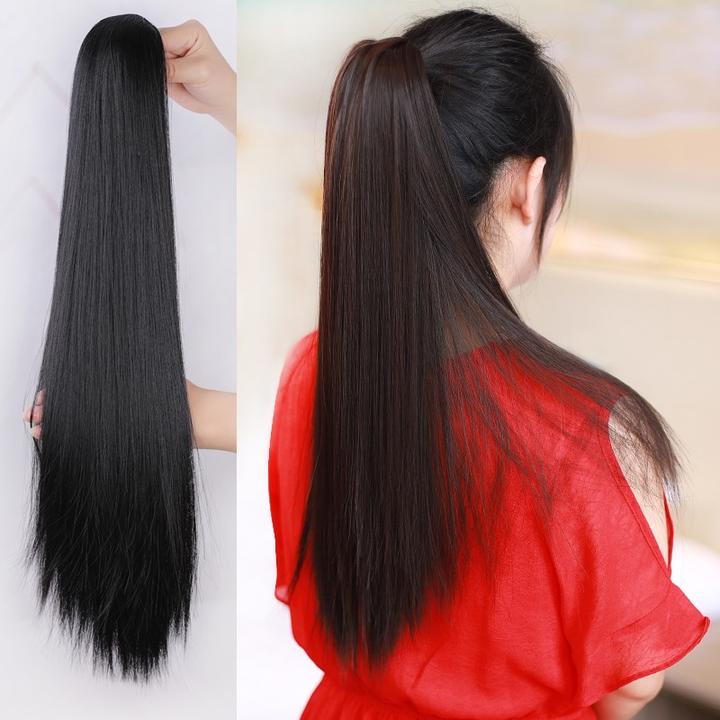 古风假发发髻COS影视古装假发高马尾女抓夹超长直发马尾辫子发尾