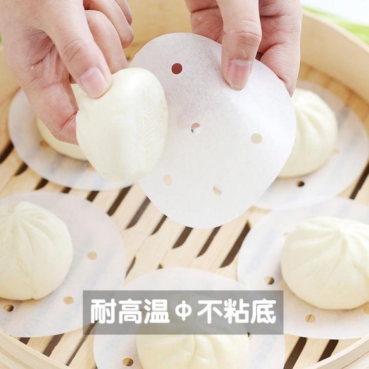 大号蒸笼纸不粘圆形包子馒头纸垫一次性家用不沾蒸锅油纸屉纸