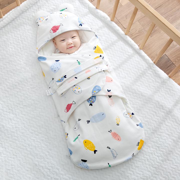 新生婴儿包被春秋冬加厚外出纯棉产房待产包单宝宝安抚防惊跳睡袋