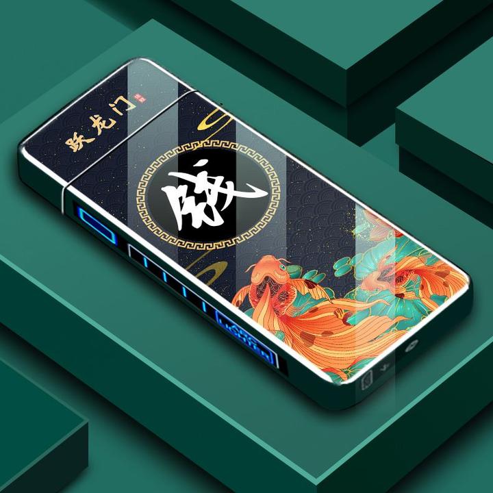 网红百家姓充电打火机双电弧防风创意个性定制耐用高档礼盒送男友