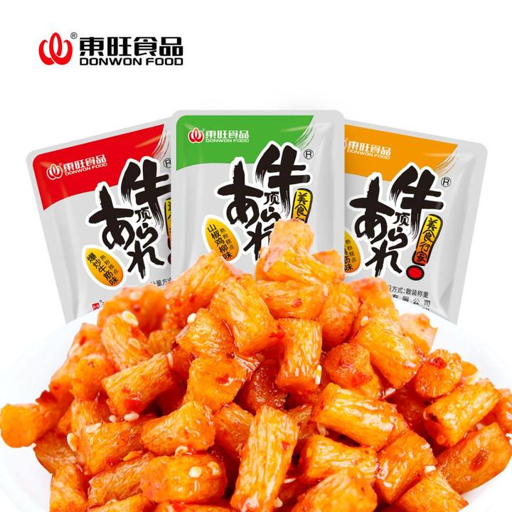 顶牛素牛筋辣条铝膜真空包装休闲怀旧童年零食湖南特产