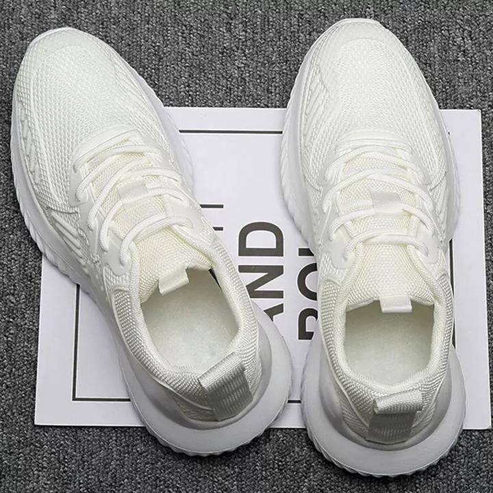 白色运动鞋男2024夏季新款透气轻便网鞋大码小白鞋飞织男士网面鞋