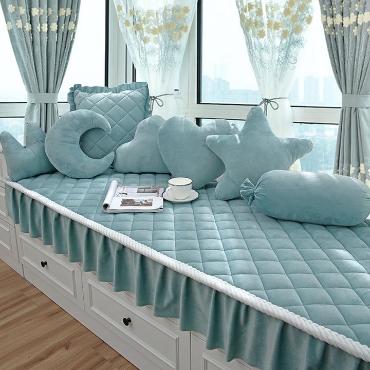 飘窗垫2025新款窗台垫榻榻米现代简约阳台防滑海绵毯落地窗垫定做