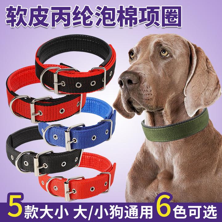 狗狗项圈牵引绳宠物遛狗绳大型中型小型犬狗链子泡棉颈套狗圈脖套