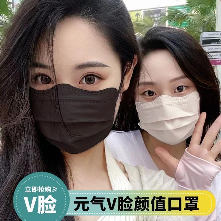 一次性白色口罩夏季薄款成人网红高颜值显脸小护眼角口罩独立包装