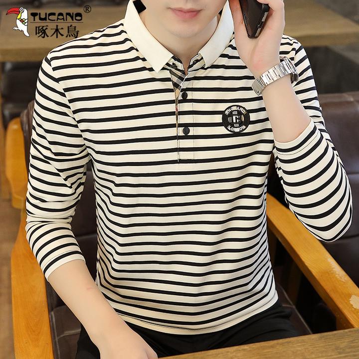 TUCANO/啄木鳥男士翻领polo衫长袖T恤秋季新款韩版潮流休闲百搭T
