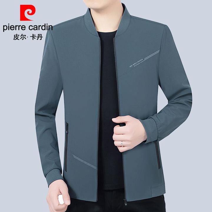 皮|尔|卡|丹春秋款中青年男士夹克外套棒球领薄款2024新款修身帅