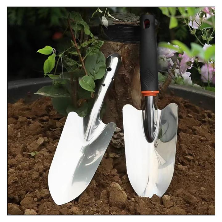 不锈钢铲子种花铁铲家用种菜养花松土挖土小铁锹园艺盆栽种植花铲