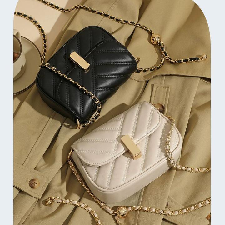 韩版新款网红时尚百搭单肩斜挎包夏季小包个性菱格手机包链条女包