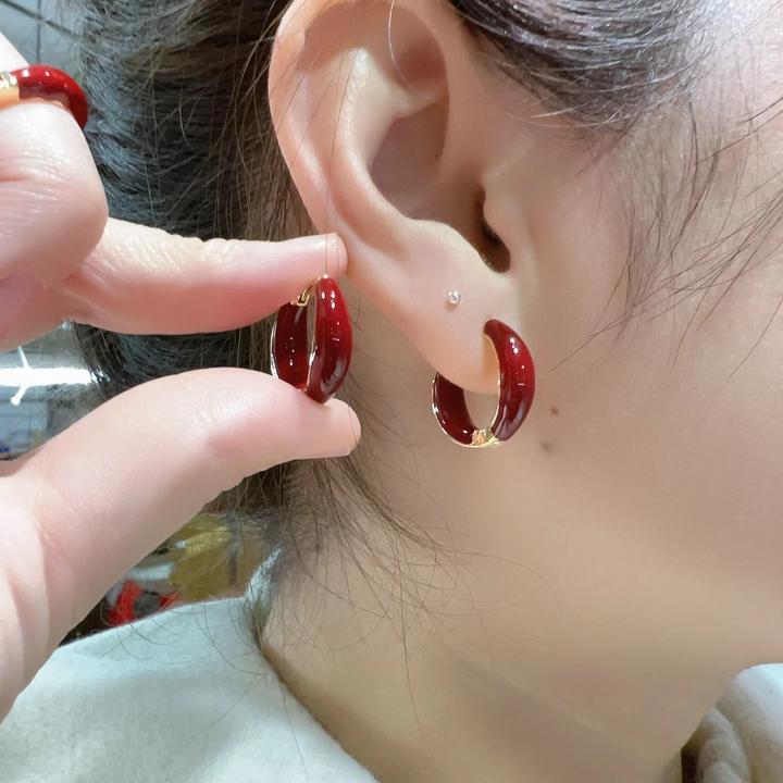 铜合金耳饰 小众简约气质精致轻奢款耳环时尚百搭高级感耳饰794