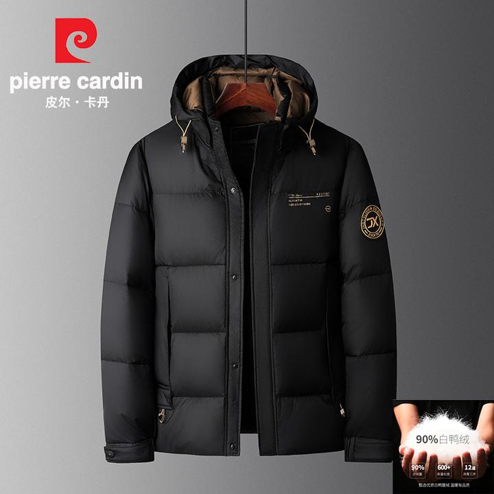 皮尔卡丹正品2024冬季新款加厚白鸭绒羽绒服男士休闲时尚高档外套