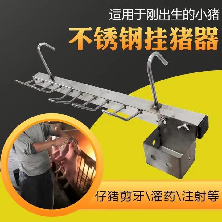 母猪产床小猪用挂猪器喂药灌药滴鼻注射用仔猪固定架便携式挂猪架