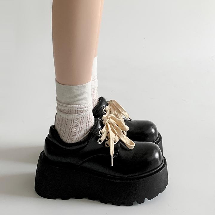 复古黑色英伦风厚底小皮鞋女2025新款春秋配裙子百搭玛丽珍单鞋子