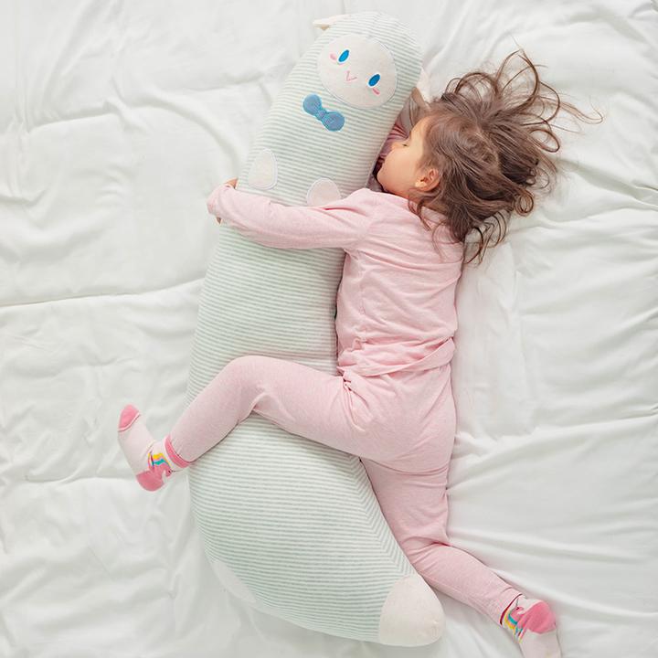 A类婴儿棉亲肤女生长条抱枕侧睡夹腿枕头儿童抱枕睡觉专用女生