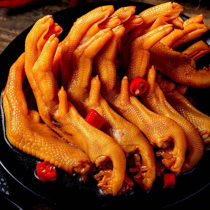 福建特产香辣香脆泡鸭掌袋装卤味零食小吃鸭脚爪追剧即食龙岩鸭爪
