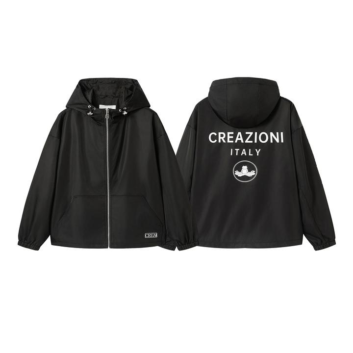 CREAZIONI男士休闲潮流行政轻奢防风连帽夹克男士休闲夹克外套