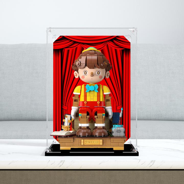 旻悦亚克力防尘盒适用未及506186 匹诺曹模型收纳盒玩具罩展示盒