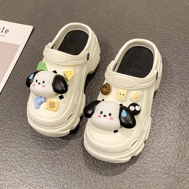 超厚底洞洞鞋女款外穿2023新款防滑松糕夏天包头沙滩凉鞋夏季拖鞋