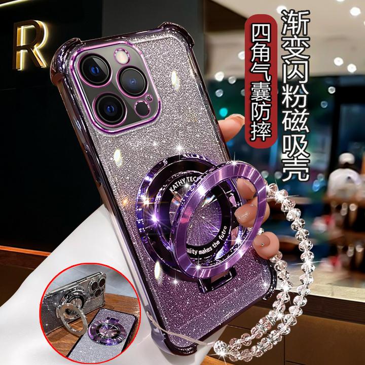 适用苹果14pro网红手机壳高级闪粉iphone14pro max镜头膜全包软壳