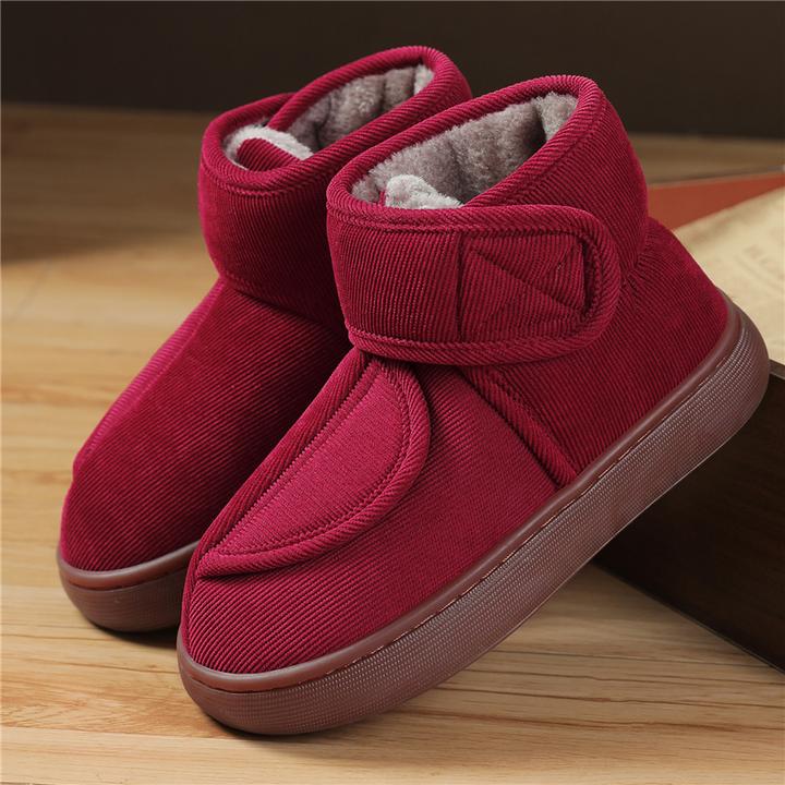 冬季男女棉拖鞋加绒加厚保暖居家外穿大开口老人高帮牛筋厚底棉鞋