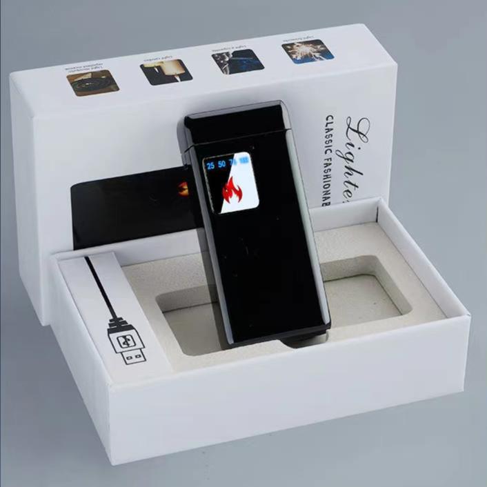 新潮流个性充电充气触摸感应定制直冲防风打火机刻字送男友礼品