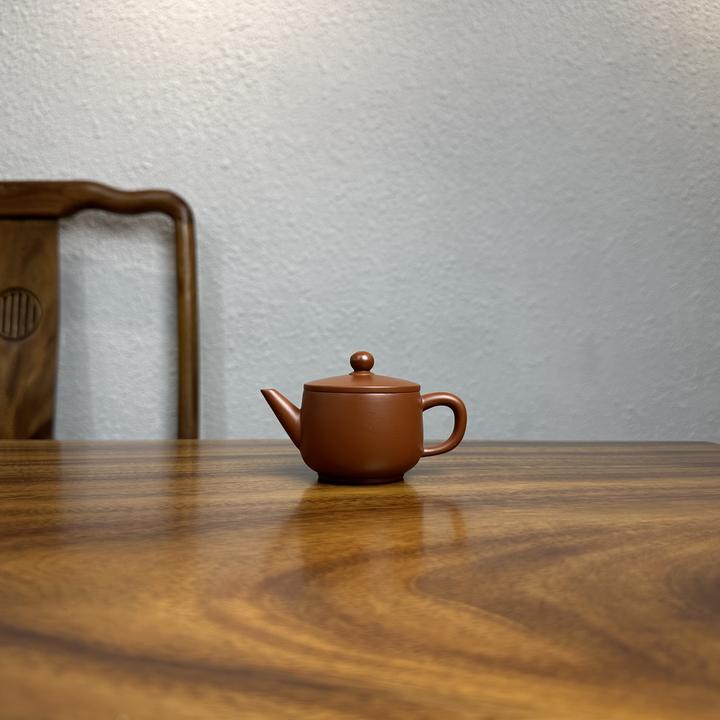 潮州原矿手工朱泥手拉壶汉瓦壶直筒大口径易投茶手工壶容量多款