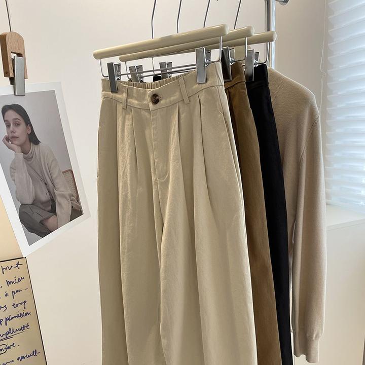 休闲裤新款显瘦哈伦裤女宽松直筒高腰工装裤裤子阔腿裤九分裤薄款