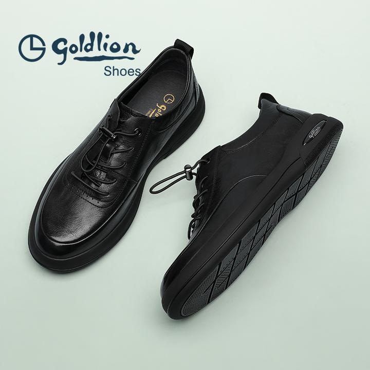 【品牌爆款】金利来男鞋新款休闲男士真皮圆头百搭506310484德比