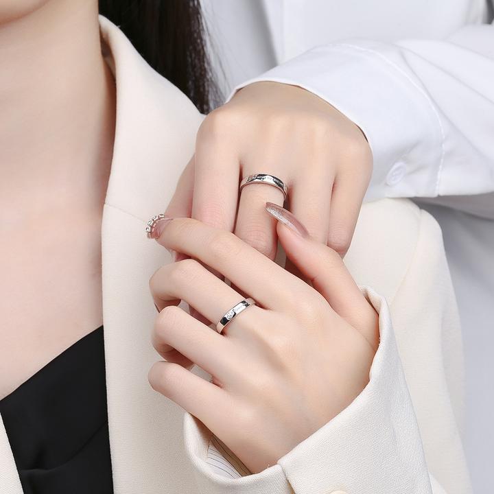 足银戒指 999纯银【王子与狐狸】轻奢时尚小众情侣戒指对戒节日礼物