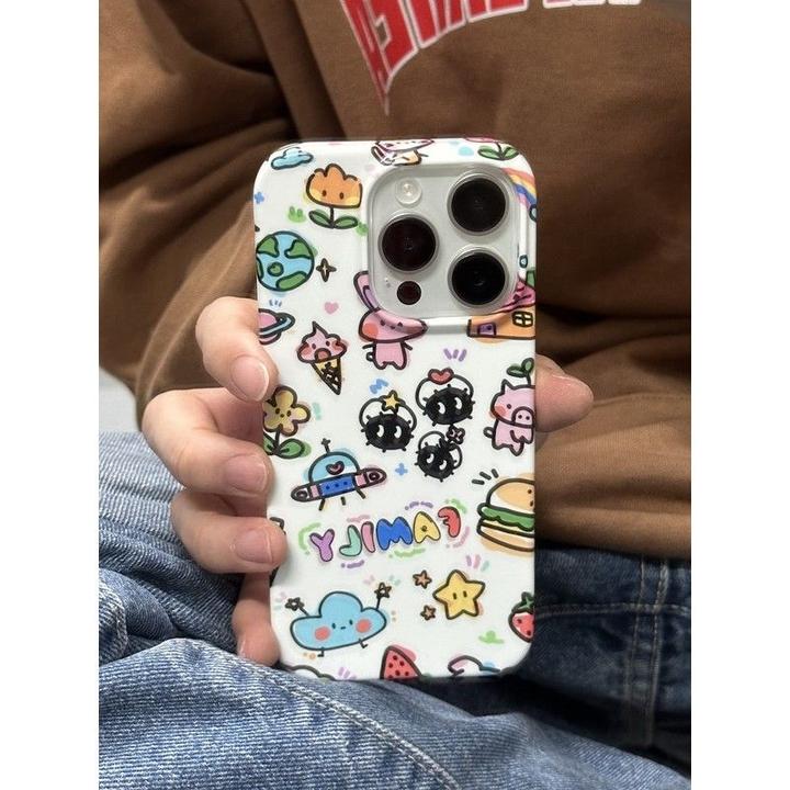 可爱满屏小动物适用苹果超火iPhone15promax手机壳14高级感13pm新