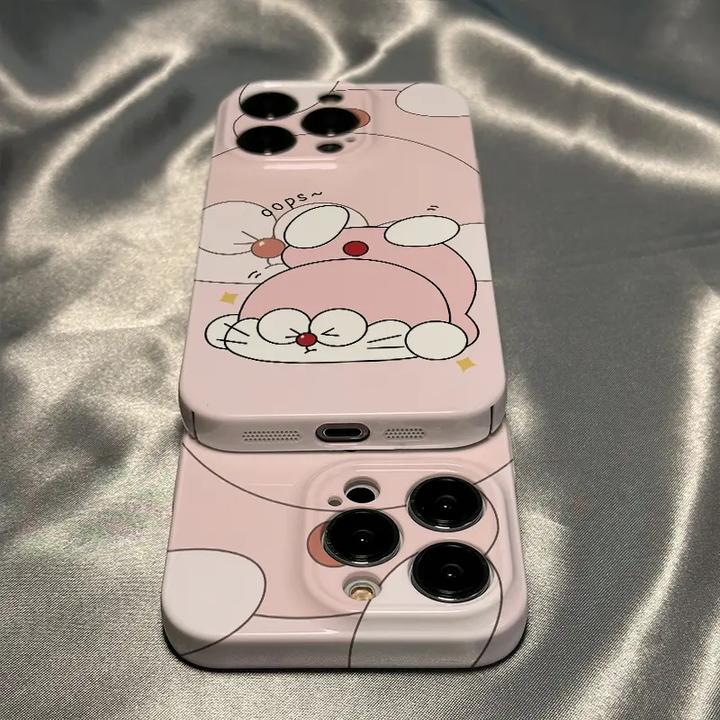 粉色哆啦A梦适用苹果11手机壳iphone13promax菲林14防摔12硬壳XS