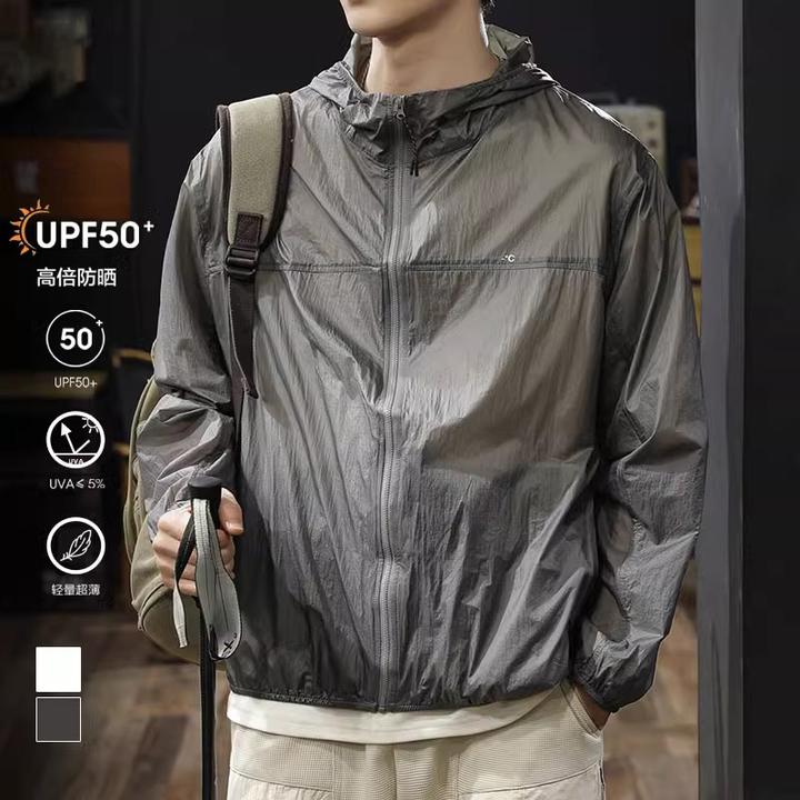 凉感轻薄透气皮肤防晒衣男夏季防紫外线男士薄款钓鱼防晒服外套潮