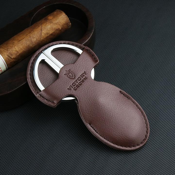 雪茄剪进口钒钼钢不锈钢雪茄刀手握式锋利刀刃雪茄烟手感舒适顺滑