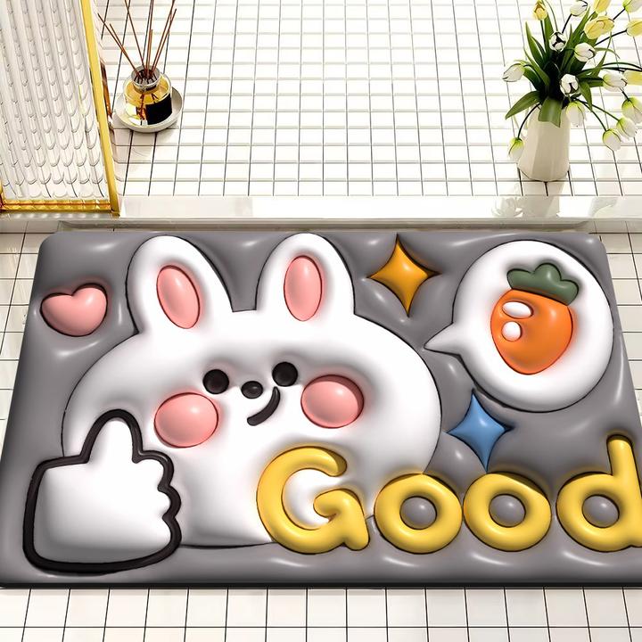 卡通免洗浴室地垫（软硅藻同级）好物家用地毯入户门口入户门垫地垫