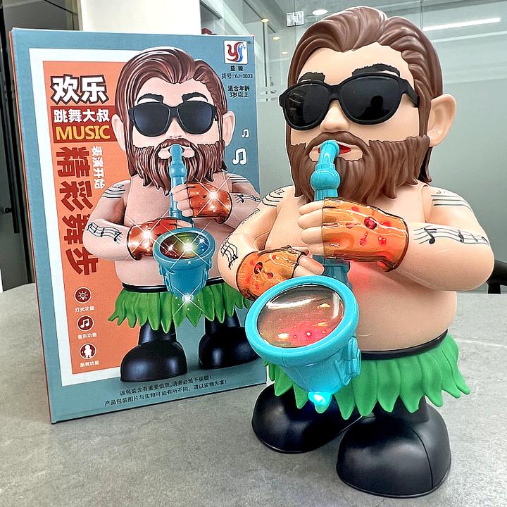电动萨克斯跳舞大叔网红婴儿玩具有声会动儿童男孩唱歌2宝宝1-3岁