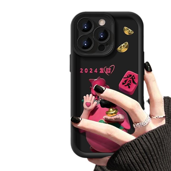多巴胺财神适用苹果15手机壳iphone14pro發財麻将13/12硅胶xsmax