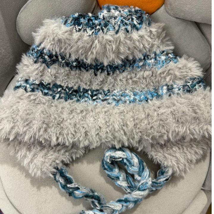 小辫帽流行针织时尚百搭女士帽秋冬保暖编织帽子毛线