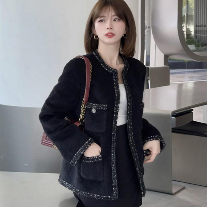 法式小香风编织粗花呢外套女秋冬新款高级感休闲气质名媛开衫上衣