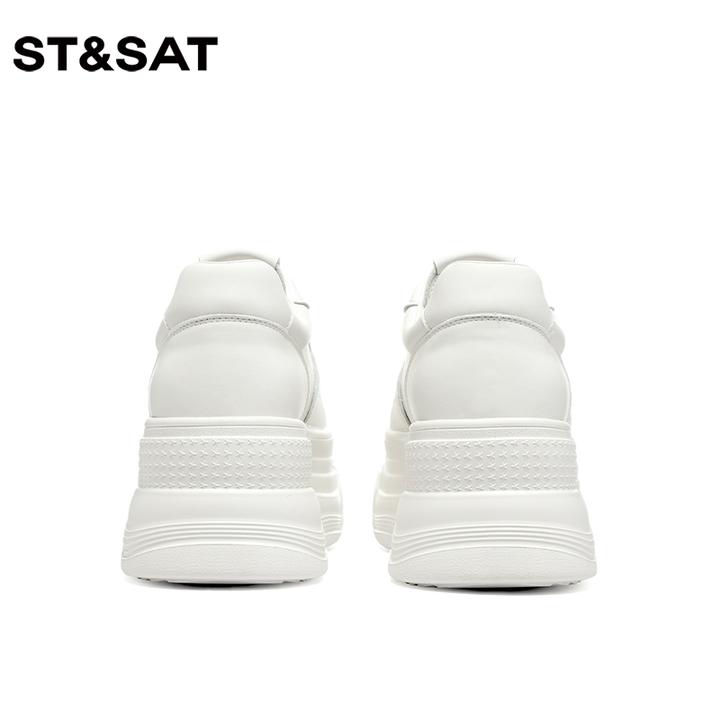 星期六小白鞋女百搭白色板鞋女款2025年新款秋季运动休闲厚底女鞋