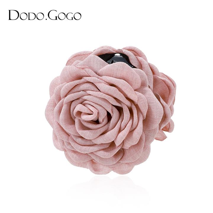 DODOGOGO露丝玫瑰花双面发抓时尚气质百搭少女精致清新抓夹