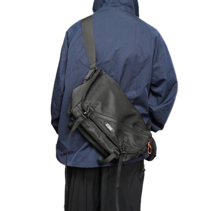 Z7000多功能百搭时尚复古大容量工装包休闲挎包学生ins邮差包男士