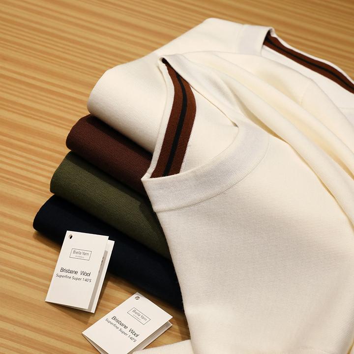 【240304045】云端之感 德国Biella140S纯羊毛男士针织圆领打底衫